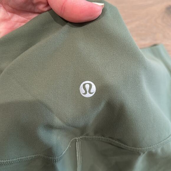 LULULEMON Green Twill Align High Rise Active Workout Leggings Size 18 - Picture 10 of 11